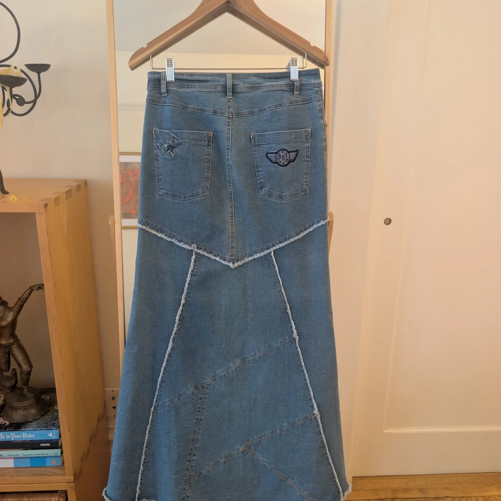 💙 Spell 💙 Ashbury Denim maxi Skirt Size M - Picture 2 of 6